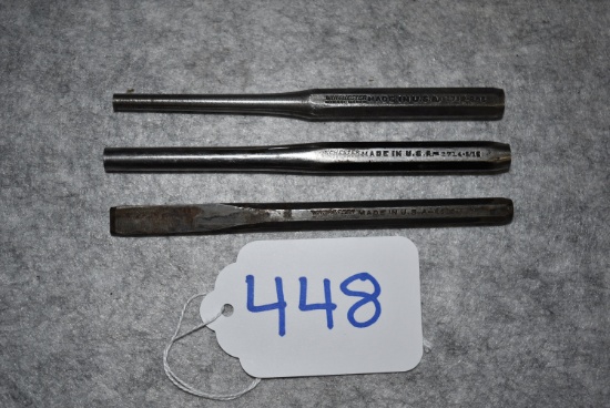Grouping of Winchester Tools – 1st is No. 4513 5/16” Cold Chisel – 2nd is No. 2714 5/16” Pin Punch –