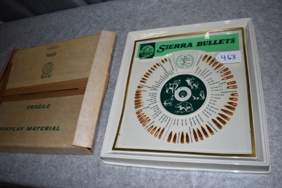 Sierra Bullets – 17 ½” x 16” Plastic Frame Bullet Display – “The Standard of Excellence for Target a