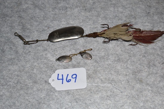 Grouping of 3 Winchester Fishing Lures – 1st is No. 9640 Original Spinner – 2nd is No. 9641 Original