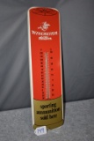 Winchester/Western – 26 ½” Tall Shotshell Tin Thermometer – w/“Sporting Ammunition Sold Here” Printe