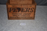 Peters 14 ¼” Long x 9 1/8” Wide x 8 ¾” Tall Wooden Shot Shell Box for 12ga. Referee #A74 Semi-Smokel