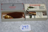 Winchester Pair of 2 Reproduction Fishing Lures – 1st is No. 2001 Minnow – 2nd is No. 2006 Gold Plat