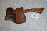 Winchester – No. W20 Camper Axe – w/Correct Winchester Marked Sheath – 13 ½” Overall Length