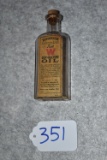 Winchester – No. 2176 Red “W” Empty Bottle of Gun and Machine Oil – Bottle Has Original Paper Label