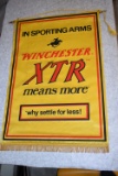 Winchester XTR – 22” Wide x 32” Tall Wall Promotional Banner w/Fringes – Yellow Background – “In Spo