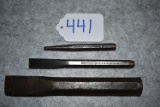 Grouping of 3 Winchester Tools – 1st is No. 2475 Solid Punch – w/Legible Marking – 2nd is Large 1” C