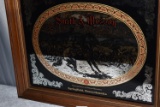 Smith & Wesson – 22 ½” Tall x 28 ½” Wide Framed Promotional Mirror – Features Cowboy Roping Calf fro