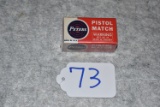 Peters – Pistol Match No 2228 – 22 Long Rifle Cal. Full Box of 50ct – Red/Blue & White in Color – WT