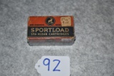 SPORTLOAD – STA-KLEAN Cartridges – Mfg. for Sears, Roebuck and Co. – 32ct. 25-20 Cal. – Box is Missi