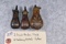 3 Small Powder Flasks – 2 Matching Marked Sykes