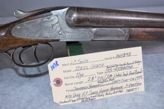 L.C. Smith – Ideal Grade – 12ga. Hammerless Double Barrel Shotgun