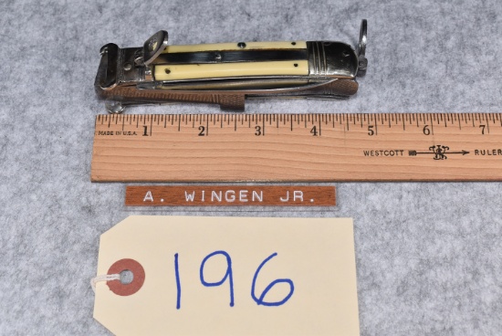 Antique A. Wingen Jr., Solingen Germany Marked Blade Pen Knife/Gun Combo