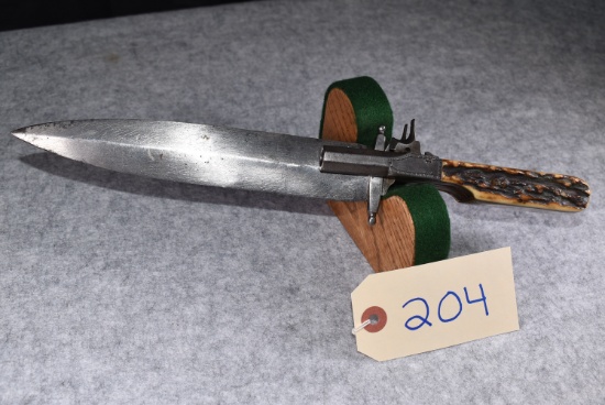 Unknown Quality Percussion Double Barrel Knife/Pistol –
