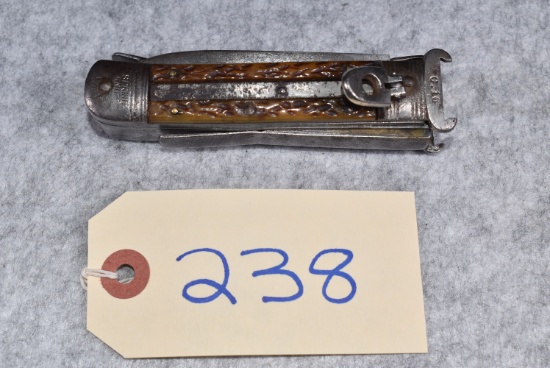 Antique Spring Pen Knife/Pistol Combo
