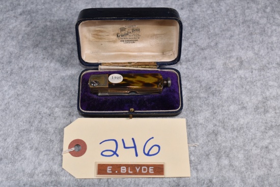 E. Blyde & Co. Sheffield Marked Blade – Pen Knife Pistol w/14 Cal. Range Gun