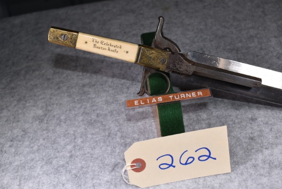 Outstanding Elias Turner – “The Celebrated Boston Knife” – Percussion Gun/Bowie Knife Combo