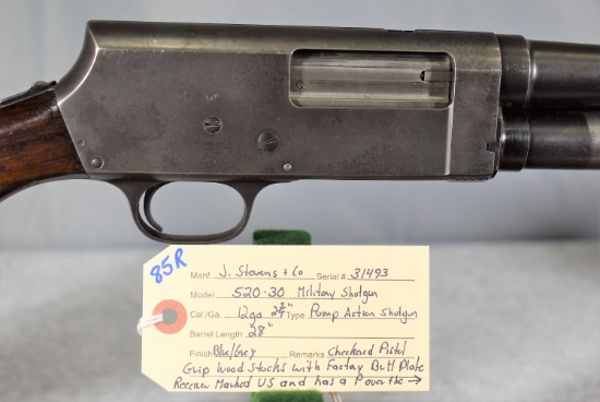 J. Stevens & Co. – Mod. 520-30 Military Shotgun – 12ga. 2 ¾” Pump Action Shotgun