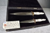 Outstanding Lord & Lady Ivory Handle Daggers Made by World Renowned Master Knife Maker Peter Bauchop