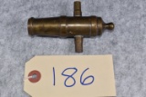 Miniature Brass Cannon Barrel – Appears 60 Cal. Range