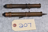 Pair of Unknown Mfg. – Dart Alarm Guns Made From Copper/Brass Metal