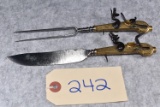Rare & Unusual F.X. Richter Fork & Knife Flintlock Gun Combo