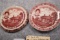 Pair of 6 ¾” Old English Staffordshire Ware Jennie Wade Museum Plates