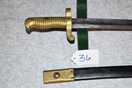 Collins & Co. U.S. Saber Bayonet for Mod. 1841 Mississippi Rifle – Dated 1861 – w/Scabbard