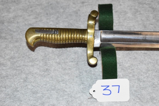 Ames U.S. Saber Bayonet for Model 1855 Rifle – No Scabbard