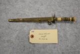 Naval Officers Dagger – w/Brass Decorated Scabbard