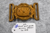 U.S. Militia Officer 2pc. Waist Belt Plate – Circa 1845