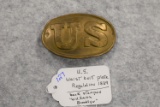 U.S. 1839 Regulation Waist Belt Plate – Back Stamped “W.H. Smith Brooklyn”