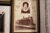 Appears to be 3 Framed Like Post Cards of Jennie Wade House & One Revers on Glass Picture of Jennie