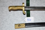 Collins & Co. U.S. Saber Bayonet for Mod. 1841 Mississippi Rifle – Dated 1861 – w/Scabbard