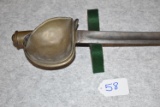U.S. Navy Model 1860 Cutlass – w/Cup Hand Guard – Makers Mark Not Visible – Dated 1862 – No Scabbard