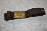 U.S. Civil War Saber Belt – w/Eagle Buckle & Keeper – Belt Repaired