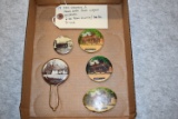 Nice Grouping of Jennie Wade House Compact Mirrors – 2 are in Black & White – 1 is in Color