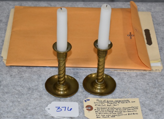 Pair of Brass Candlesticks