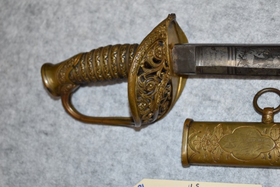 Collins & Co. Sold by Palmar (Boston) U.S. Model 1850 Foot Officer’s Sword