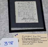 Endorsement Signature of Brig. Gen. J.H. Wilson