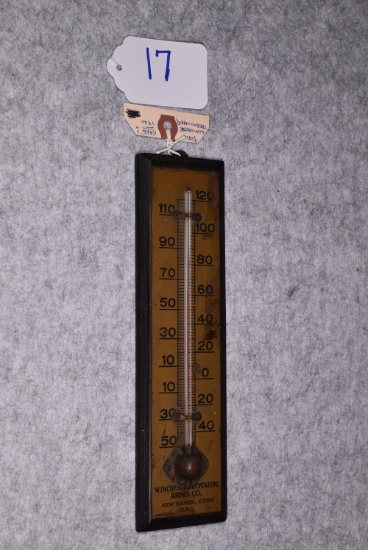 Winchester – 2½”x9¼” Wall Thermometer – Winchester Repeating Arms – New Haven, Conn. USA