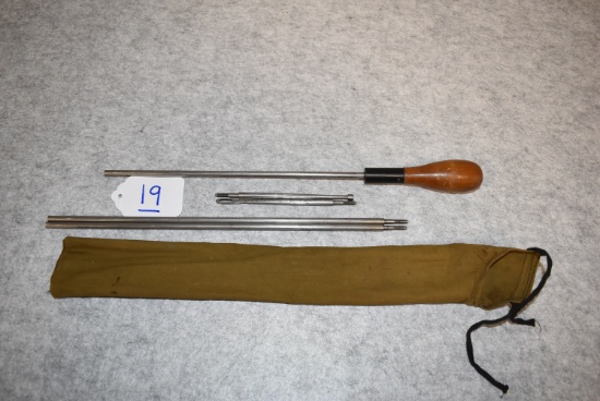 Winchester – Model 08 – 3 pc. Cleaning Rod w/Wood Handle – In Soft Sleeve, Very Clean