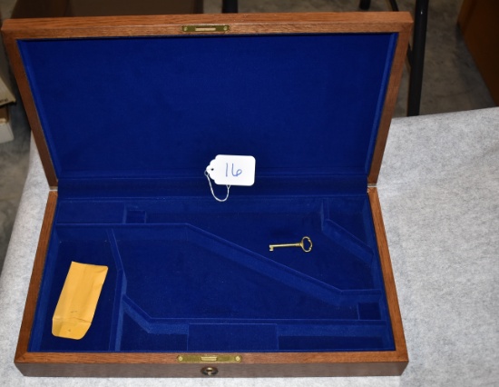 Colt Custom Shop Presentation Case w/Blue Felt Interior & Key – For 1860’s w/8” Barrel