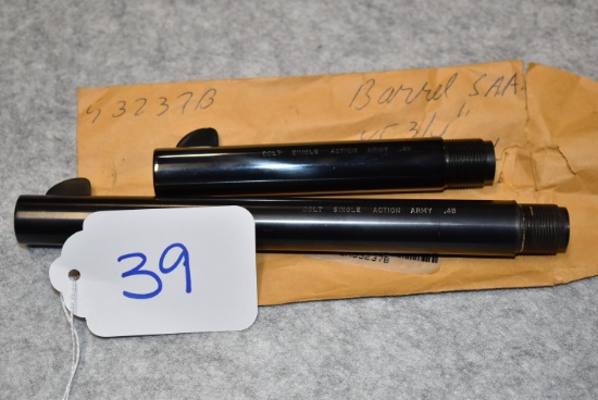 Pair of Colt 3rd Generation 45 Colt Single Action Army Barrels – 1st Measures 4¾” 2nd Measures 7½” –