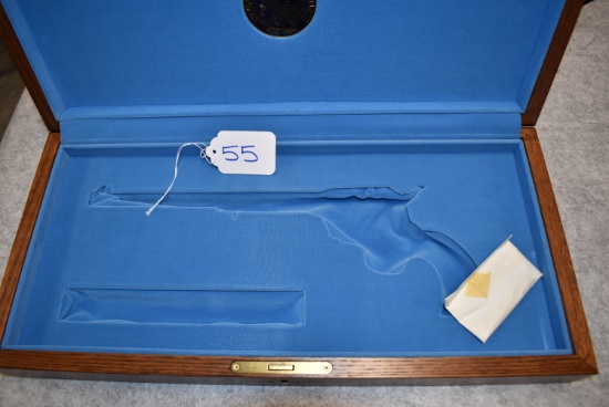 Colt Buntline Presentation Case – w/Blue Felt Interior & Key – “1836-Colt-1986” on Lid