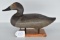 “Paul Gibson” Hen Canvas Back Wooden Decoy w/ Keel Weight – Owner Initials TEJ