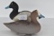 Pair Blue Bill and Hen Drake Decoy – Signed by Capt. Harry Jobes