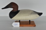 “Mitchell” Wooden Canvas Back Drake Decoy – Missing Lead Keel – Great Paint