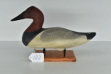 Capt. Harry Jobes, Wooden Canvas Back Drake Decoy “Signed”