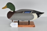 Mallard Drake, Carved by Tommy Deagle Copper Ring, Lead Weight 4/89 Date