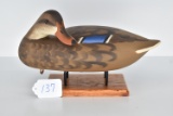 Mallard Preening Hen Decoy – By Tommy Deagle with Copper Ring, Lead Keel